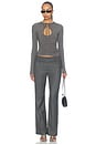 view 5 of 4 Cendra Open Front Top in Charcoal