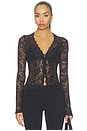 view 1 of 4 Charlice Button Front Top in Black