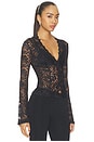 view 2 of 4 Charlice Button Front Top in Black