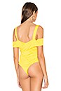 view 4 of 5 Evie Off Shoulder Bodysuit in Yellow