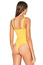 view 4 of 5 Cici Square Neck Bodysuit in Yellow