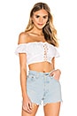 view 1 of 4 TOP À LACETS STELLA in White