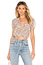 view 1 of 4 TOP CROPPED SIRENA in Lavender Floral