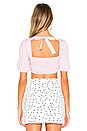 view 3 of 4 Shay Puff Sleeve Crop Top in Lavender