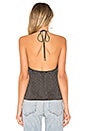 view 3 of 4 Brenna Satin Halter Top in Black Polka Dot