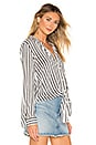 view 2 of 4 Carrie Button Up Blouse in White & Black