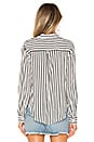 view 3 of 4 Carrie Button Up Blouse in White & Black