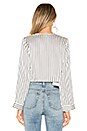view 3 of 4 Janette Stripe Top in Black & White Stripe