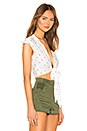 view 2 of 4 Nellie Tie Top in White & Black