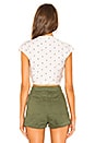 view 3 of 4 Nellie Tie Top in White & Black