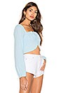 view 2 of 4 Remi Puff Sleeve Top in Light Blue Gingham