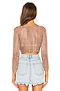 view 3 of 4 Tiana Mesh Top in Rose Gold
