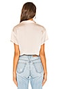view 3 of 4 Miriam Button Up Top in Champagne