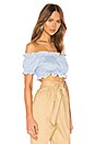 view 2 of 4 April Off Shoulder Top in Light Blue