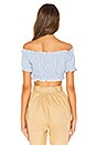 view 3 of 4 April Off Shoulder Top in Light Blue