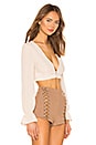 view 2 of 4 Esme Button Crop Top in Nude