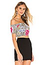 view 2 of 4 TOP CROPPED CARRIE in Floral Stripe