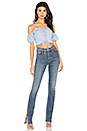 view 4 of 4 Dani Lace Up Top in Blue & White