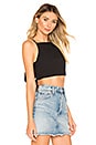 view 3 of 5 Morgon Tie Back Crop Top in Black