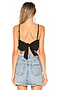 view 4 of 5 Morgon Tie Back Crop Top in Black