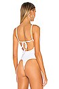 view 4 of 5 Devon Lace Front Bodysuit in White