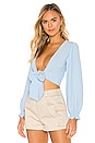 view 2 of 4 Victoria Top in Light Blue