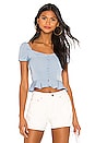 view 1 of 4 TOP BOUTONNÉ DEVANT BAILEY in Dusty Blue