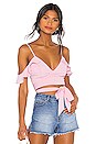 view 1 of 4 Tiffani Wrap Tie Top in Pink