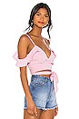 view 2 of 4 Tiffani Wrap Tie Top in Pink
