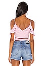 view 3 of 4 Tiffani Wrap Tie Top in Pink