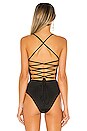 view 5 of 6 Yvonne Lace Up Bodysuit in Black