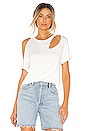 view 1 of 4 T-SHIRT À DÉCOUPES CINTHIA in White