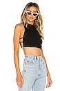 view 1 of 4 Christina Flowy Crop Top in Black