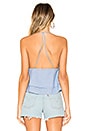 view 3 of 4 ROBE DOUBLE ÉPAISSEUR SOFIA in Blue Stripe