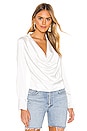 view 1 of 4 TOP DRAPÉ TABBIE in White
