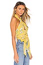 view 2 of 4 TOP DRAPÉ JENNIFER in Yellow Floral