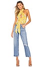 view 4 of 4 TOP DRAPÉ JENNIFER in Yellow Floral