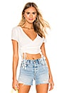 view 1 of 4 Syna Ruched Top in White