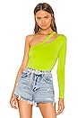 view 1 of 5 BODY ASYMÉTRIQUE JAYLEE in Lime Green