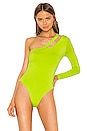 view 2 of 5 BODY ASYMÉTRIQUE JAYLEE in Lime Green