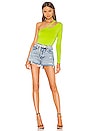 view 5 of 5 BODY ASYMÉTRIQUE JAYLEE in Lime Green