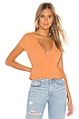 view 1 of 4 TOP DRAPÉ AVEC LIEN À NOUER MOLLY in Tangerine