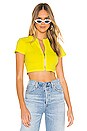 view 1 of 4 TOP CROPPED AVEC GLISSIÈRE DANIKA in Yellow