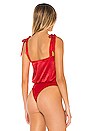 view 4 of 5 Andrea Tie Strap Bodysuit in Red
