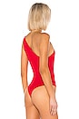 view 4 of 5 Kasey One Shoulder Bodysuit in Red