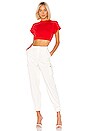 view 4 of 4 PULL CROPPED TORY in Poppy