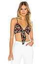 view 1 of 4 TOP CROPPED KIMORA in Black & Red
