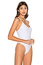 view 3 of 5 Janelle Asymmetrical Strappy Bodysuit in White