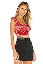 view 2 of 4 TOP ENCOLURE LARGE DEVANI in Red Bandana