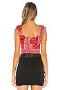 view 3 of 4 TOP ENCOLURE LARGE DEVANI in Red Bandana